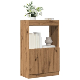Aparador de madera de ingeniería roble artisian 63x33x180 cm