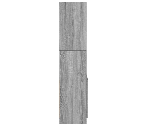 Aparador de madera de ingeniería gris Sonoma 63x33x140 cm