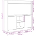 Aparador de madera de ingeniería blanco 92x33x100 cm