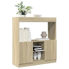 Aparador de madera de ingeniería roble Sonoma 92x33x100 cm