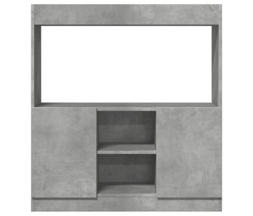 Aparador de madera de ingeniería gris hormigón 92x33x100 cm