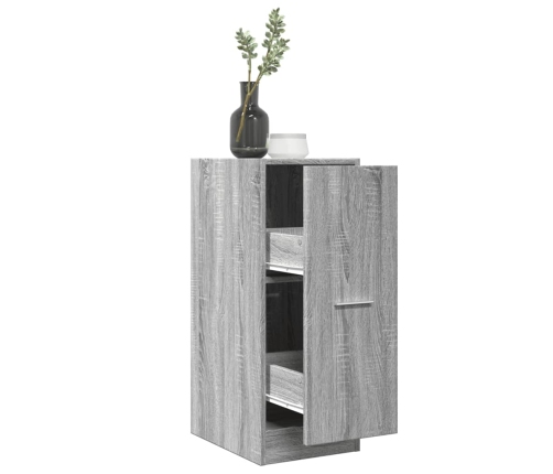 Armario botiquín madera ingeniería gris Sonoma 30x41x77,5 cm