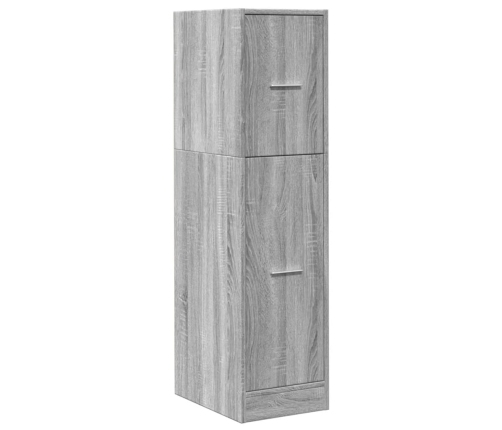 Armario botiquín madera ingeniería gris Sonoma 30x41x118 cm