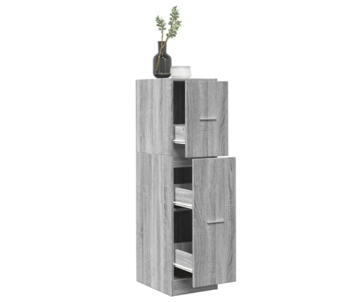 Armario botiquín madera ingeniería gris Sonoma 30x41x118 cm