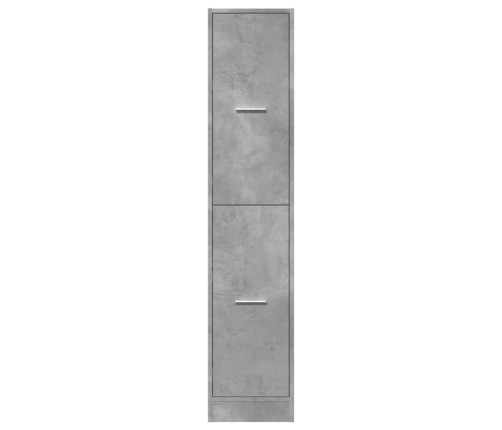 Armario botiquín madera ingeniería gris hormigón 30x41x144,5 cm