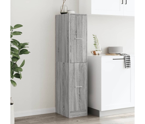 Armario botiquín madera ingeniería gris Sonoma 30x41x144,5 cm