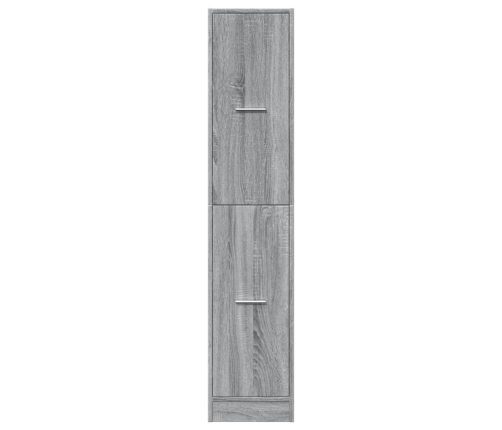 Armario botiquín madera ingeniería gris Sonoma 30x41x144,5 cm