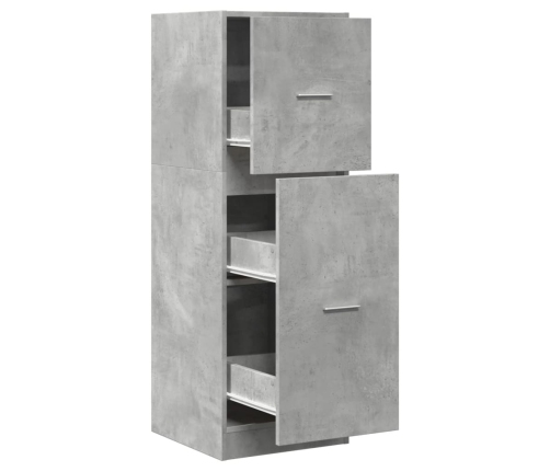 Armario botiquín madera ingeniería gris hormigón 40x41x118 cm