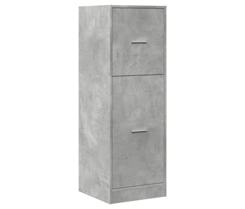 Armario botiquín madera ingeniería gris hormigón 40x41x118 cm