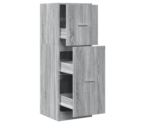 Armario botiquín madera ingeniería gris Sonoma 40x41x118 cm