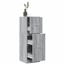 Armario botiquín madera ingeniería gris Sonoma 40x41x118 cm