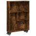 Carrito de almacenaje estrecho madera roble ahumado 48x13x68 cm