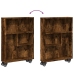 Carrito de almacenaje estrecho madera roble ahumado 48x13x68 cm
