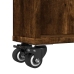 Carrito de almacenaje estrecho madera roble ahumado 48x13x68 cm