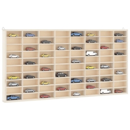 Vitrina de madera para coleccionistas con 80 compartimentos