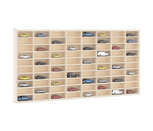 Mueble expositor de pared con 80 compartimentos 80x4,5x40,5 cm