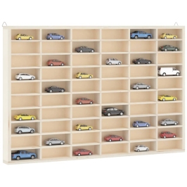 Vitrina de madera para coleccionistas con 60 compartimentos