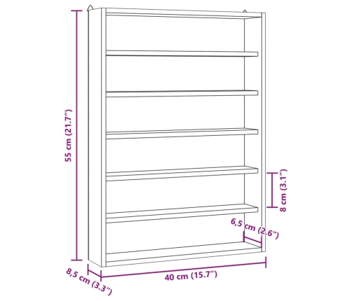 Vitrina de madera para coleccionistas con 6 estantes