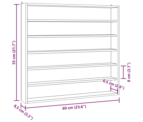 Vitrina de madera para coleccionistas con 6 estantes