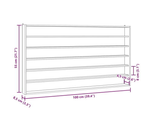 Vitrina de madera para coleccionistas con 6 estantes