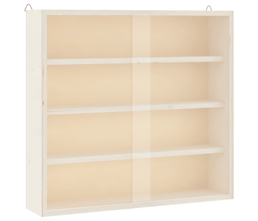 Vitrina de madera para coleccionistas con puertas 40x8,5x37 cm