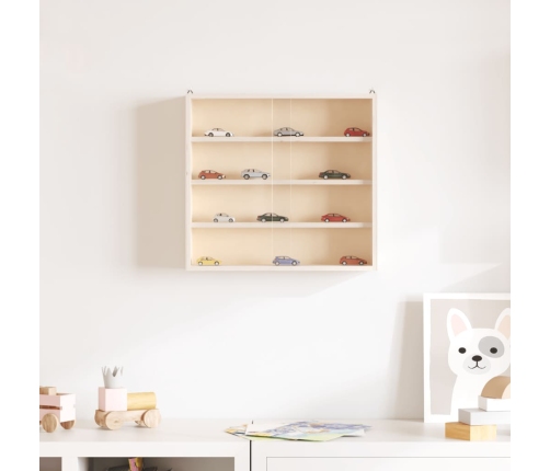 Vitrina de madera para coleccionistas con puertas 40x8,5x37 cm