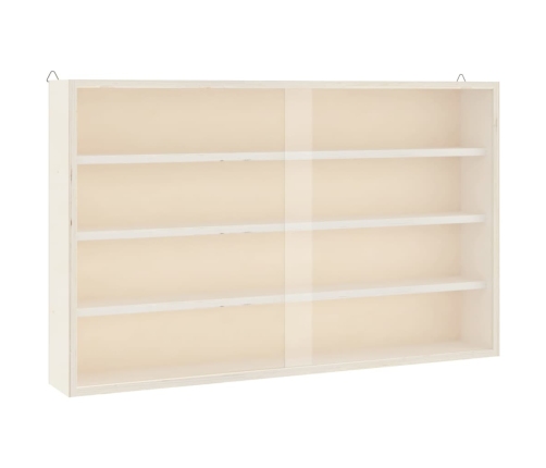 Vitrina de madera para coleccionistas con puertas 60x8,5x37 cm