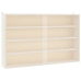 Vitrina de madera para coleccionistas con puertas 60x8,5x37 cm