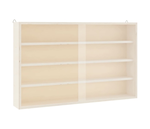 Vitrina de madera para coleccionistas con puertas 60x8,5x37 cm