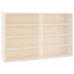 Vitrina de madera para coleccionistas con puertas 60x8,5x37 cm