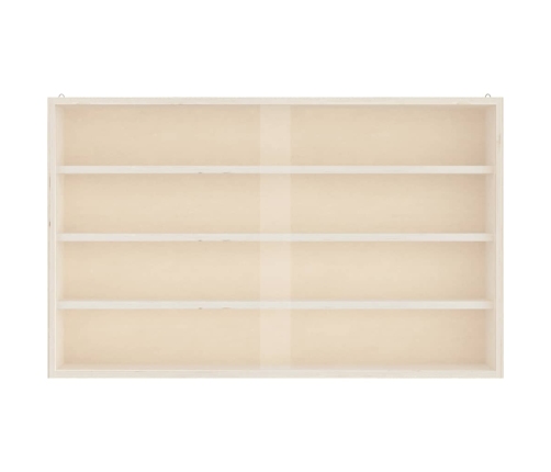 Vitrina de madera para coleccionistas con puertas 60x8,5x37 cm