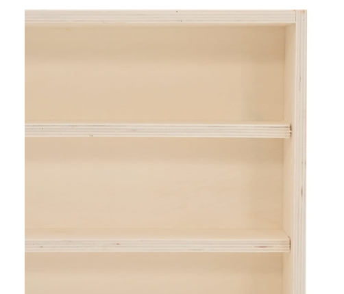 Vitrina de madera para coleccionistas con puertas 60x8,5x37 cm