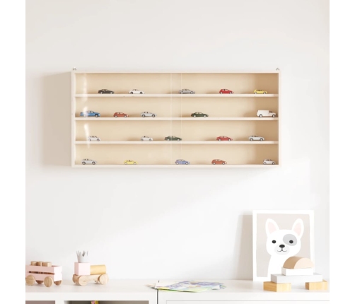 Vitrina de madera para coleccionistas con puertas 80x8,5x37 cm