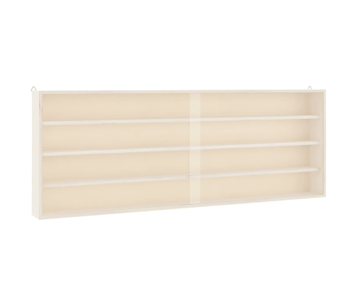 Vitrina de madera para coleccionistas con puertas 100x8,5x37 cm