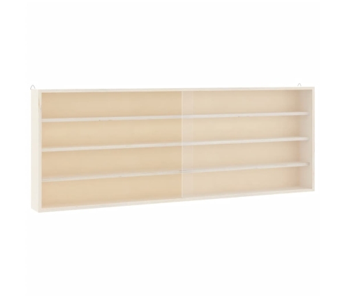 Vitrina de madera para coleccionistas con puertas 100x8,5x37 cm