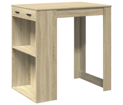 Mesa alta de bar madera ingeniería roble Sonoma 102x70x103,5 cm