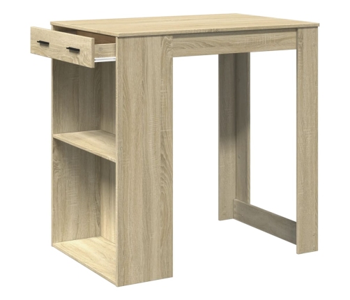 Mesa alta de bar madera ingeniería roble Sonoma 102x70x103,5 cm