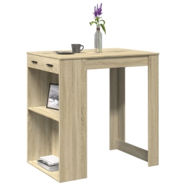 Mesa alta de bar madera ingeniería roble Sonoma 102x70x103,5 cm