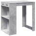 Mesa alta de bar madera ingeniería gris hormigón 102x70x103,5cm