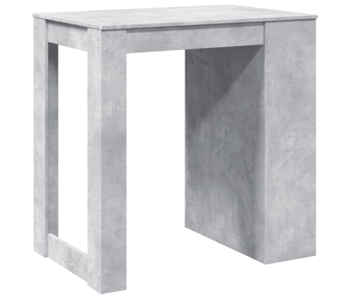 Mesa alta de bar madera ingeniería gris hormigón 102x70x103,5cm