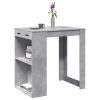 Mesa alta de bar madera ingeniería gris hormigón 102x70x103,5cm