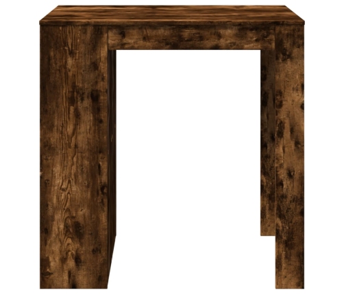 Mesa alta de bar madera ingeniería roble ahumado 102x70x103,5cm