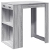 Mesa alta de bar madera ingeniería gris Sonoma 102x70x103,5 cm