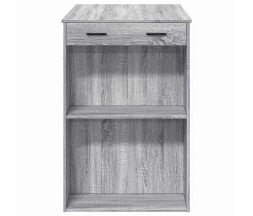 Mesa alta de bar madera ingeniería gris Sonoma 102x70x103,5 cm