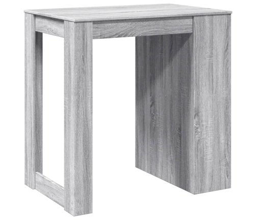 Mesa alta de bar madera ingeniería gris Sonoma 102x70x103,5 cm