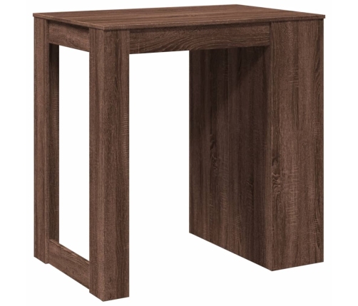 Mesa alta de bar madera ingeniería marrón roble 102x70x103,5 cm