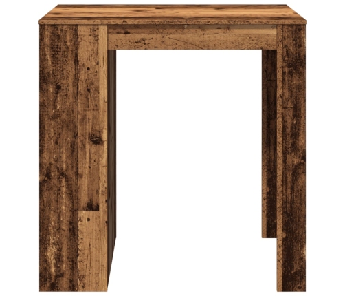 Mesa alta de bar madera ingeniería envejecida 102x70x103,5 cm