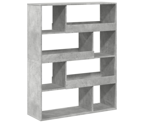 Estantería madera de ingeniería gris hormigón 100x33x125,5 cm