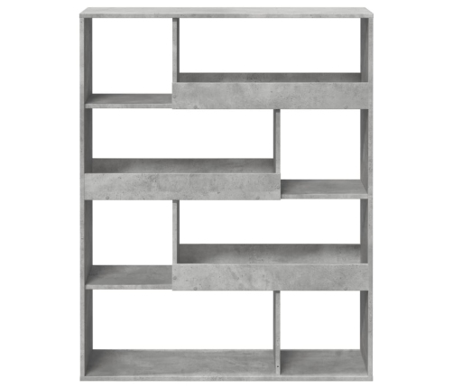 Estantería madera de ingeniería gris hormigón 100x33x125,5 cm