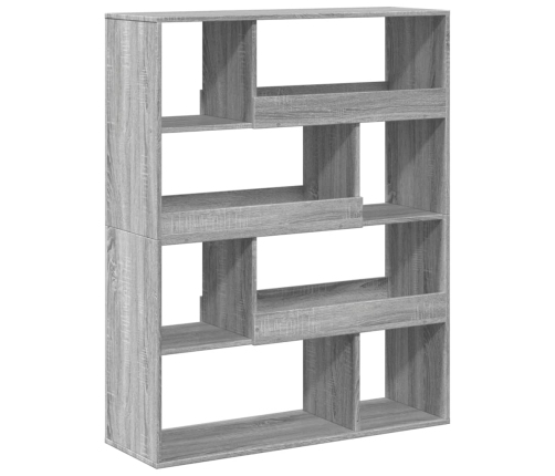 Estantería de madera de ingeniería gris Sonoma 100x33x125,5 cm